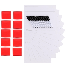 Classmates Lightweight Whiteboards - Non-Magnetic - A4 Lined - pack of 35
